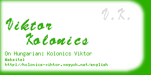 viktor kolonics business card